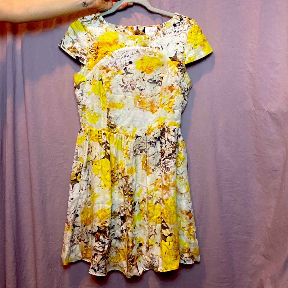 Parker Yellow Cocktail Dress